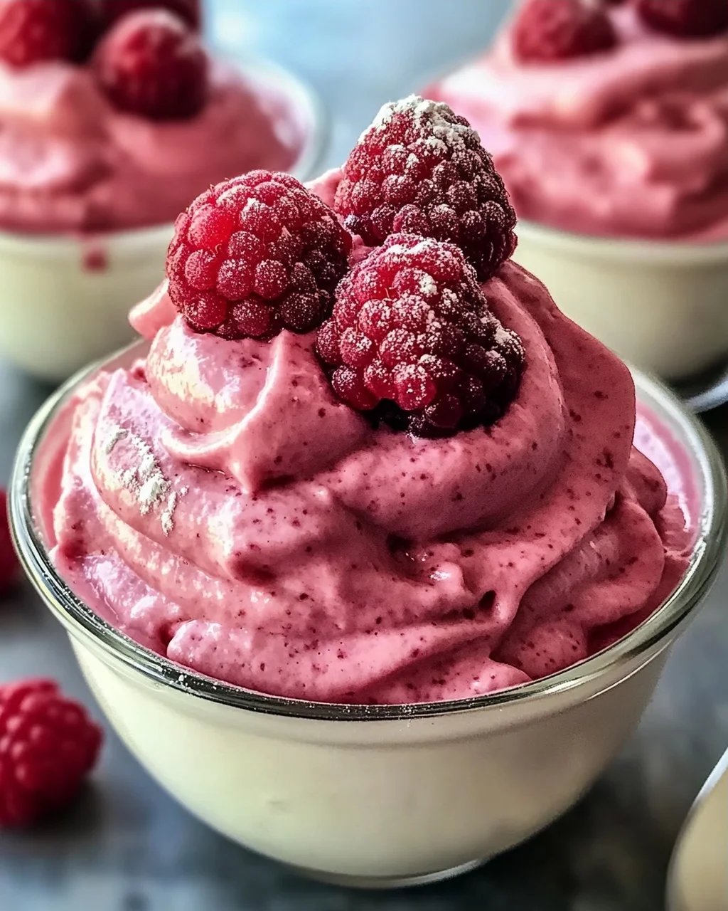 4-Zutaten Himbeer Proteinmousse ganz ohne Backen