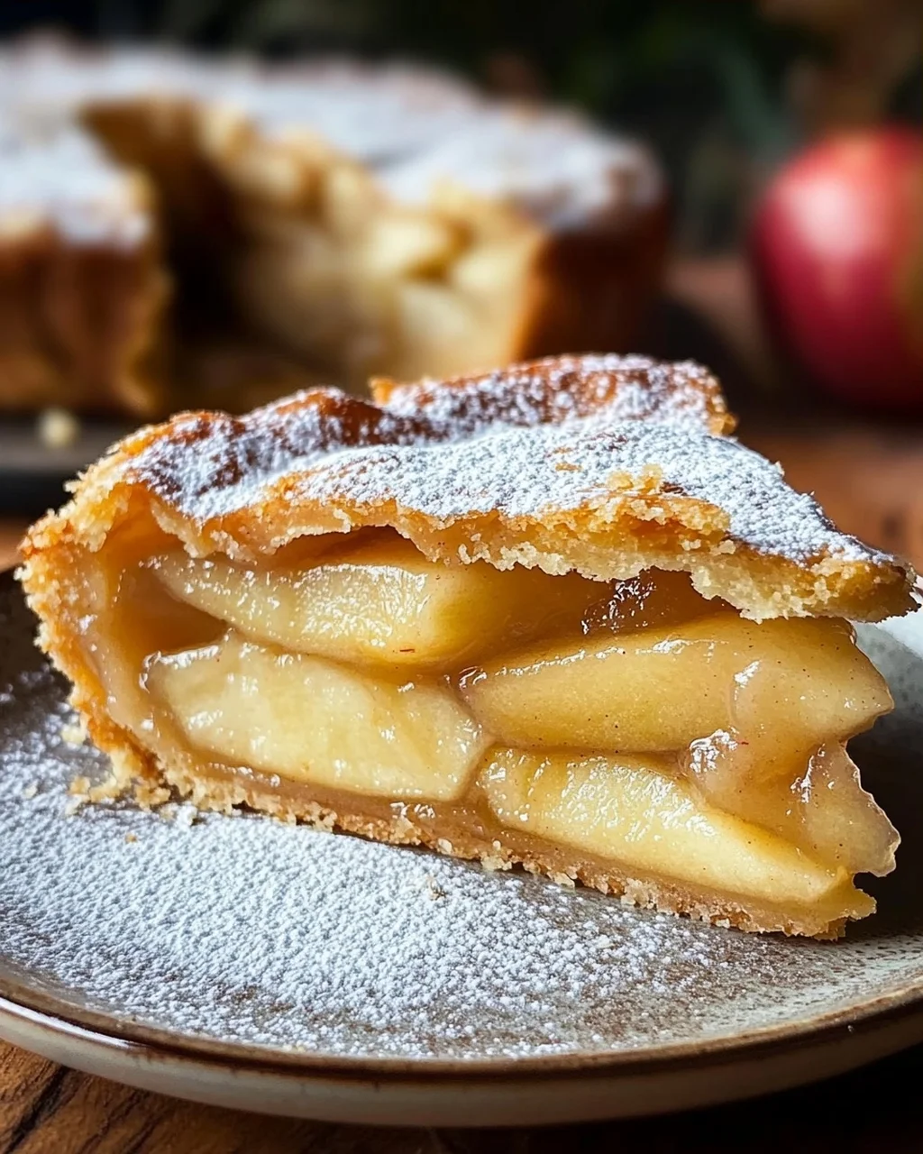 Bester gedeckter Apfelkuchen