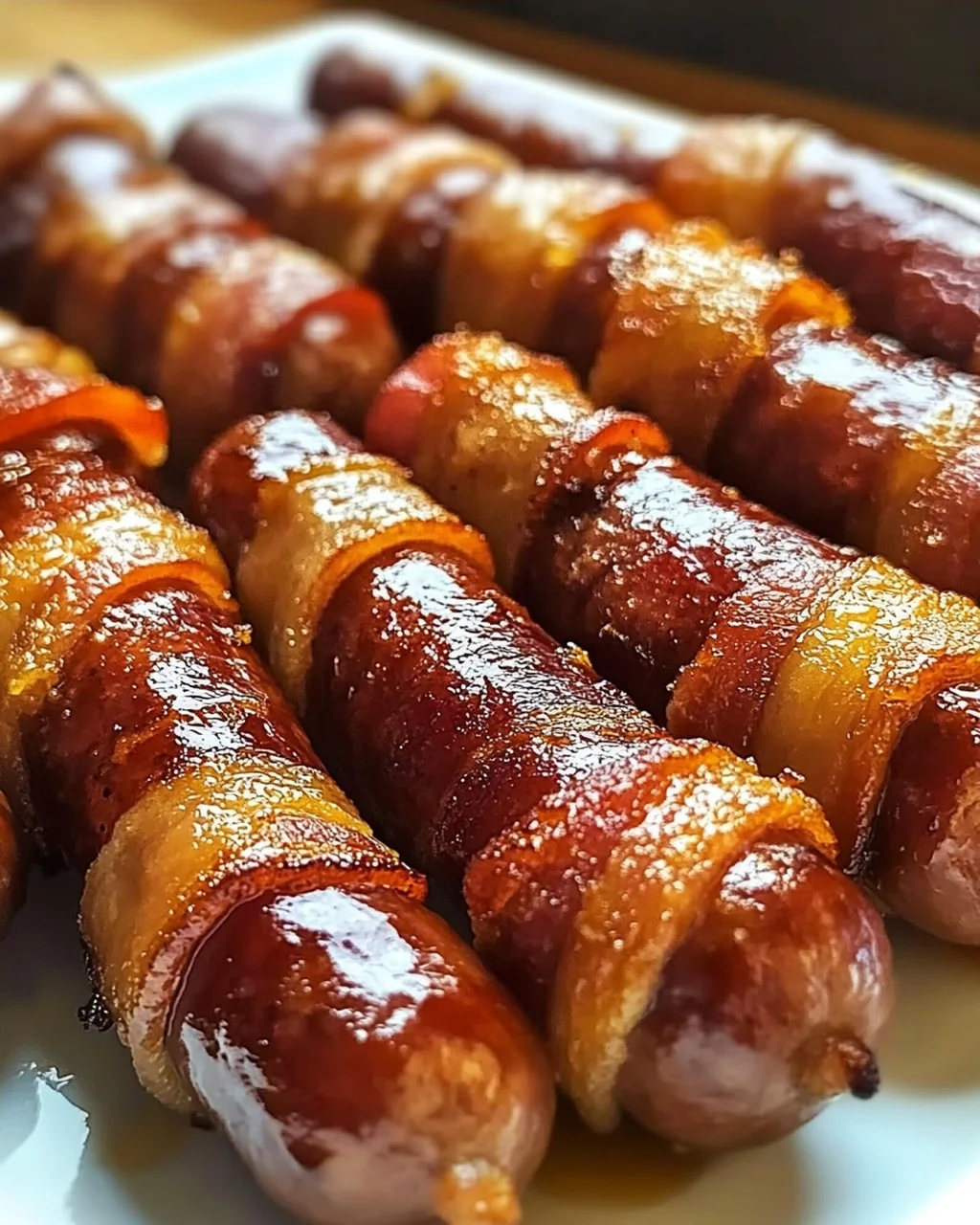 Brauner Zucker Speck umwickelt für fette Partys