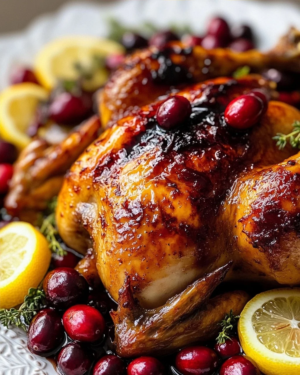 Cranberry Maple Roast Chicken