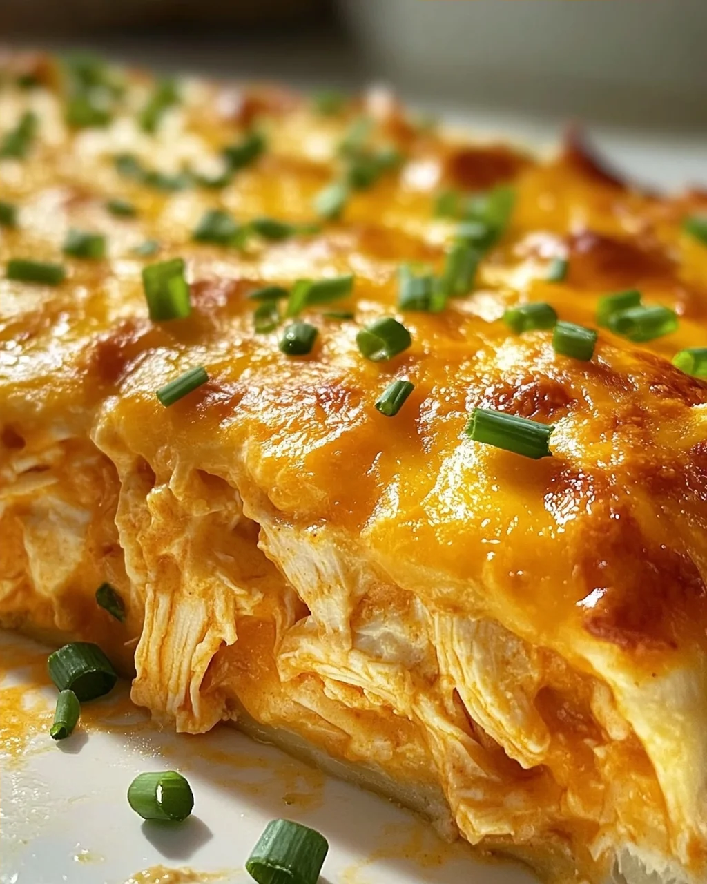 Cremiger Buffalo Hähnchen Käse Auflauf – Einfach & Lecker!