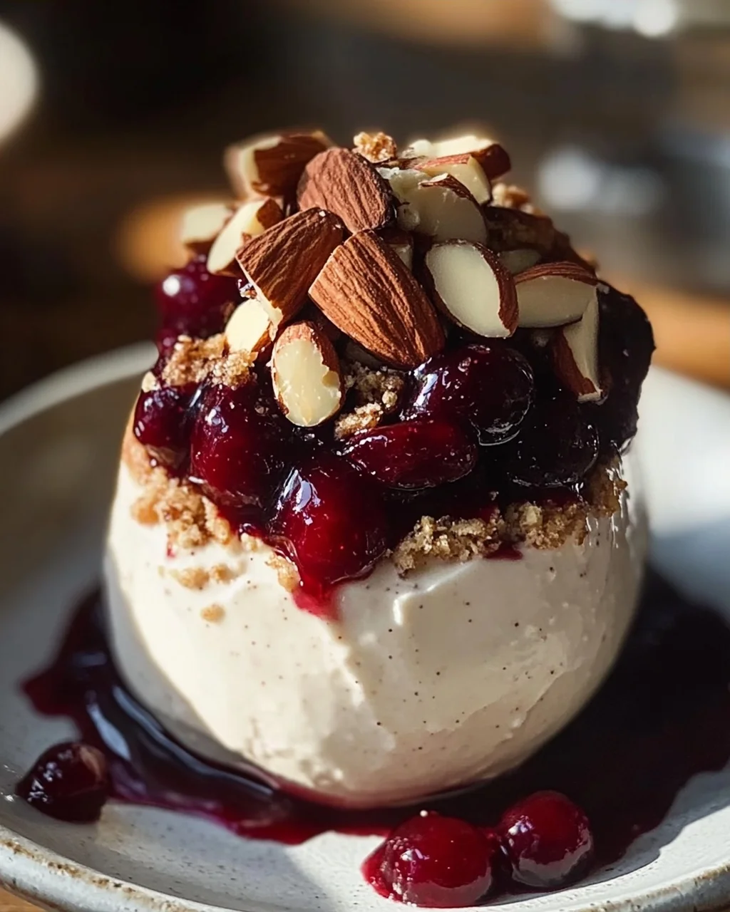 Cremiges Zimtparfait mit gebrannten Mandeln genießen!