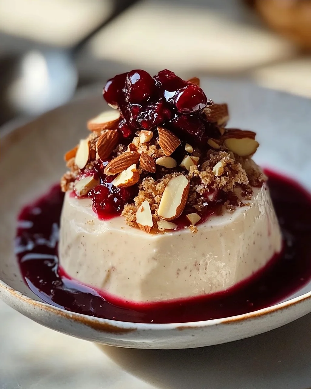 Cremiges Zimtparfait mit gebrannten Mandeln genießen!