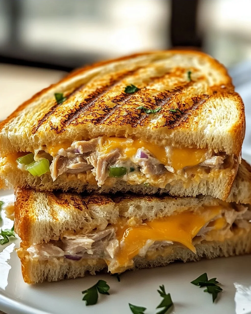 Crunchy Tuna Melt Panini mit Cheddar: Blitzrezept für Genießer