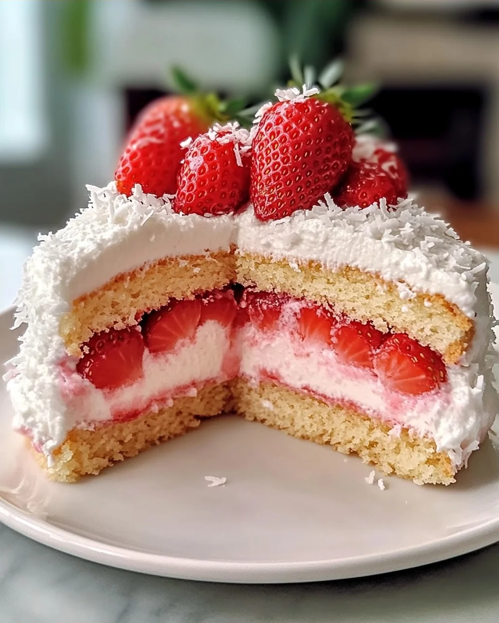 Erdbeer-Kokos-Schaumkuchen leicht gemacht