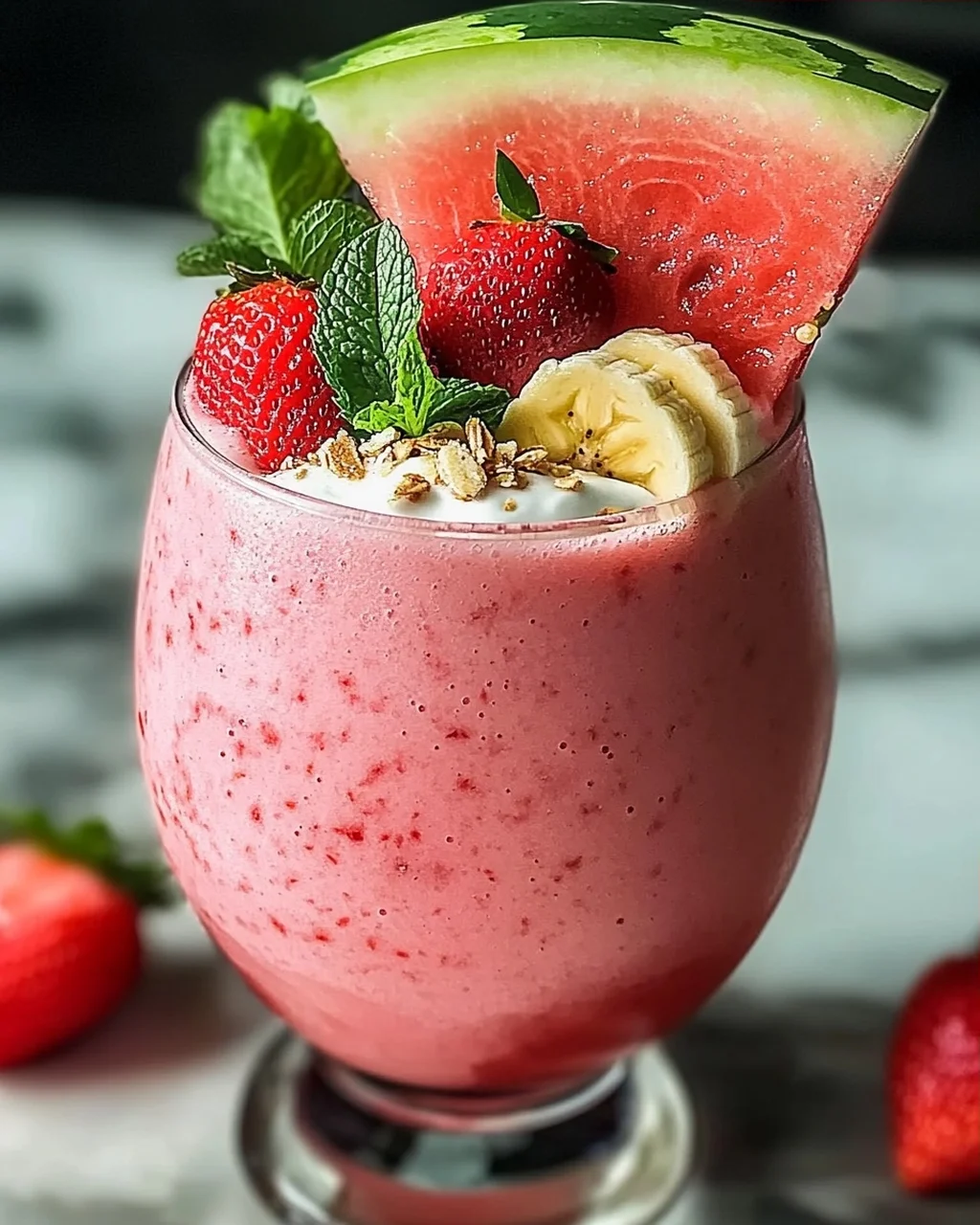 Erfrischender Wassermelonen-Smoothie für den Sommer