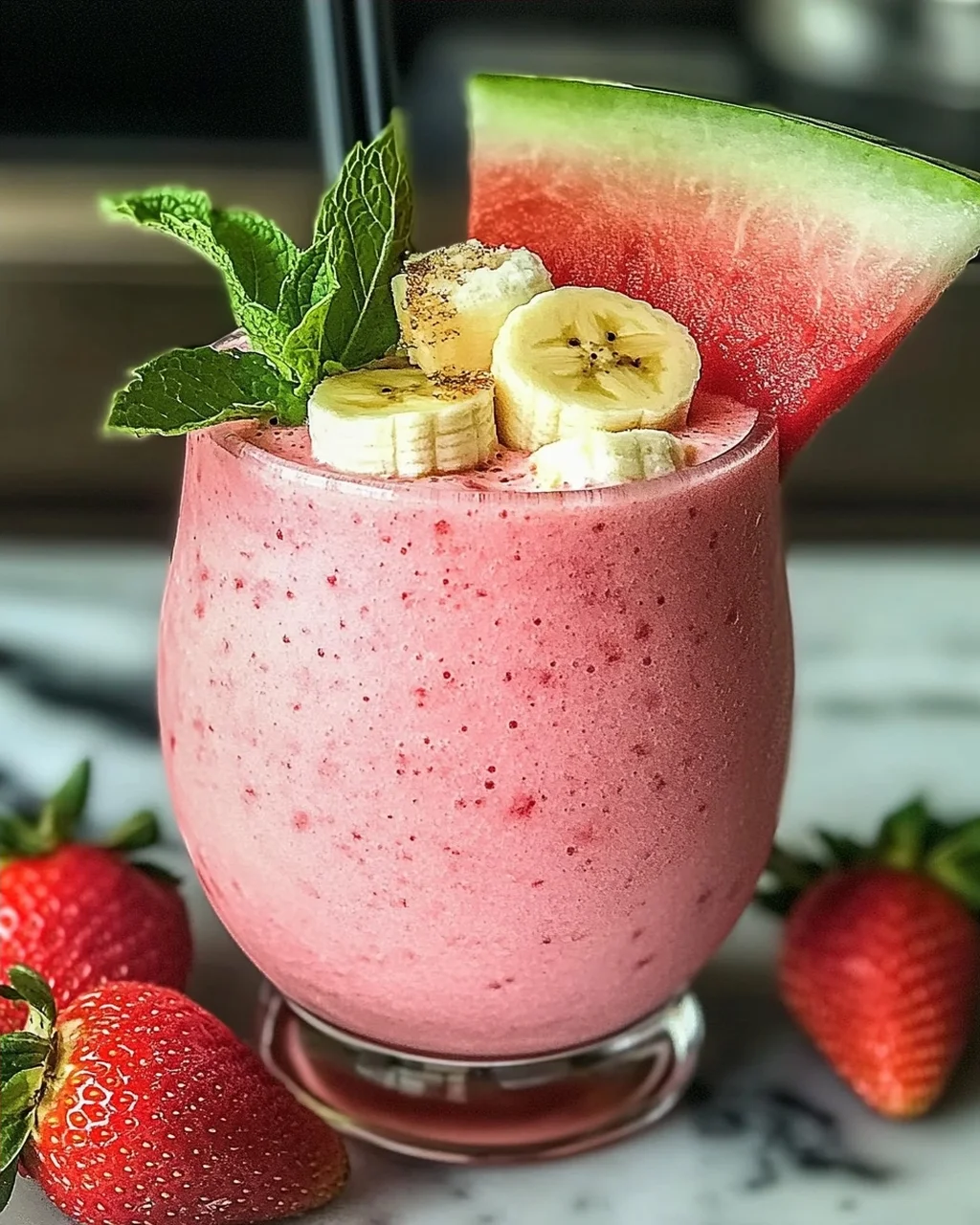 Erfrischender Wassermelonen-Smoothie für den Sommer