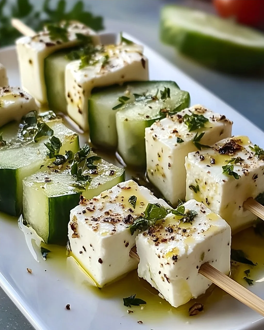 Feta Spiese mit Gurke: Leckeres Rezept für jeden Anlass!