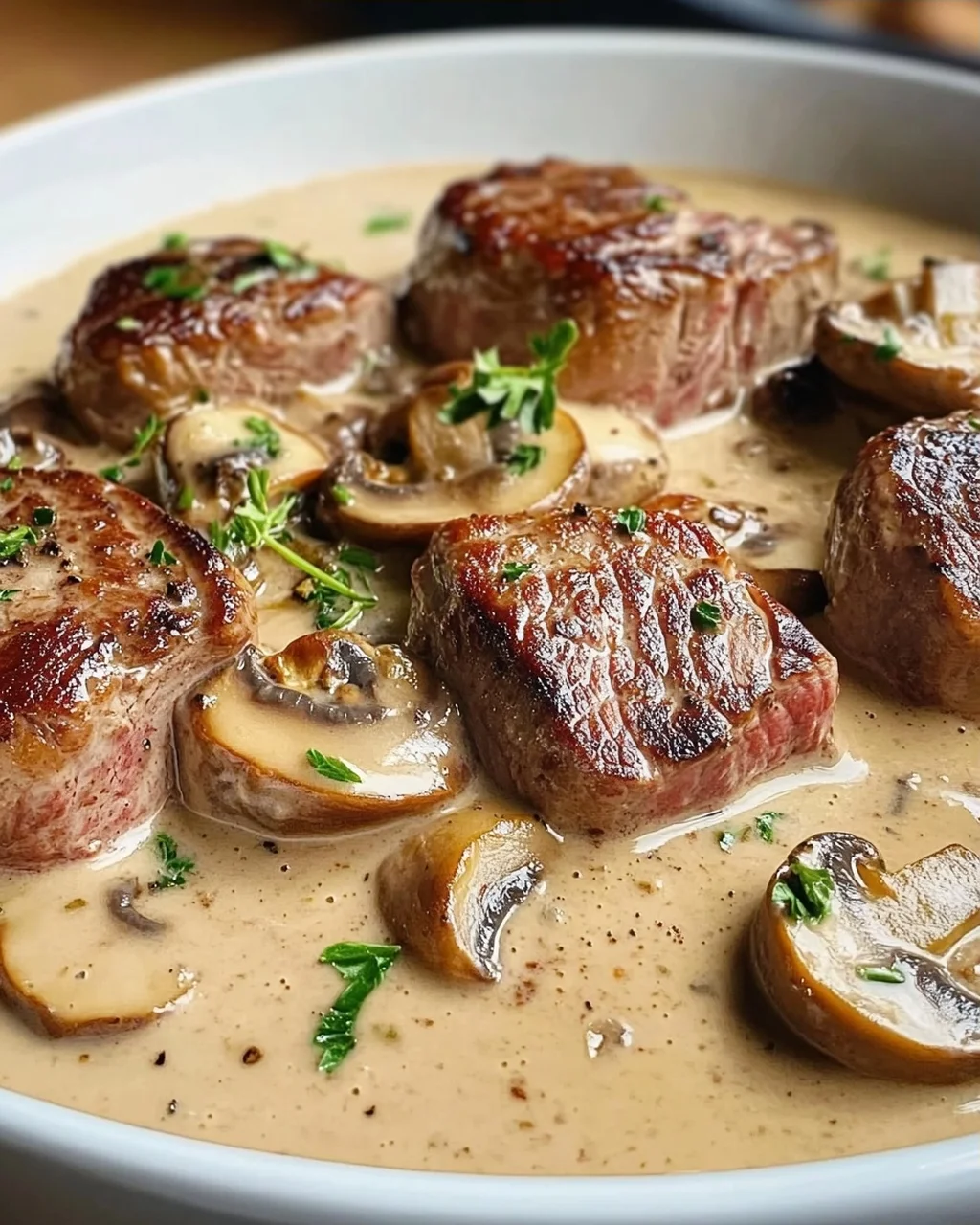 Filettopf mit Champignons