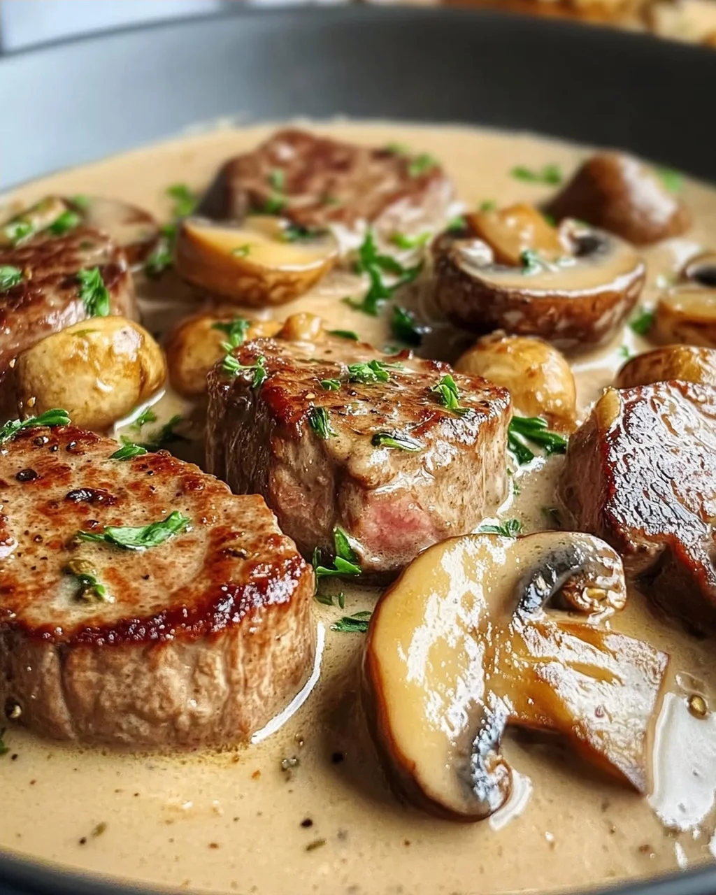 Filettopf mit Champignons