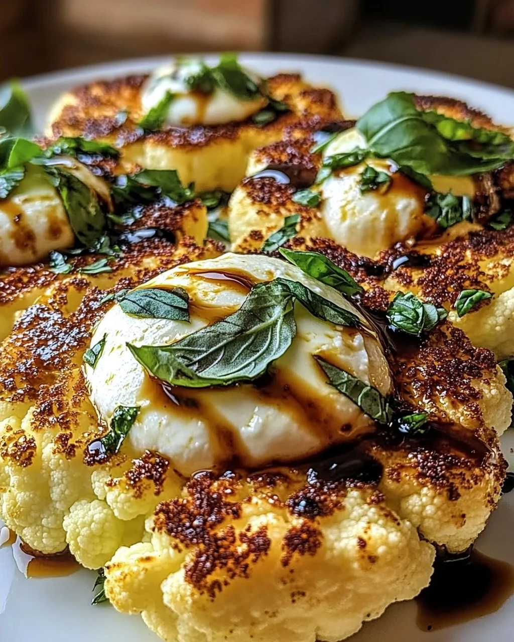 Gebackene Mozzarella-Blumenkohlsteaks