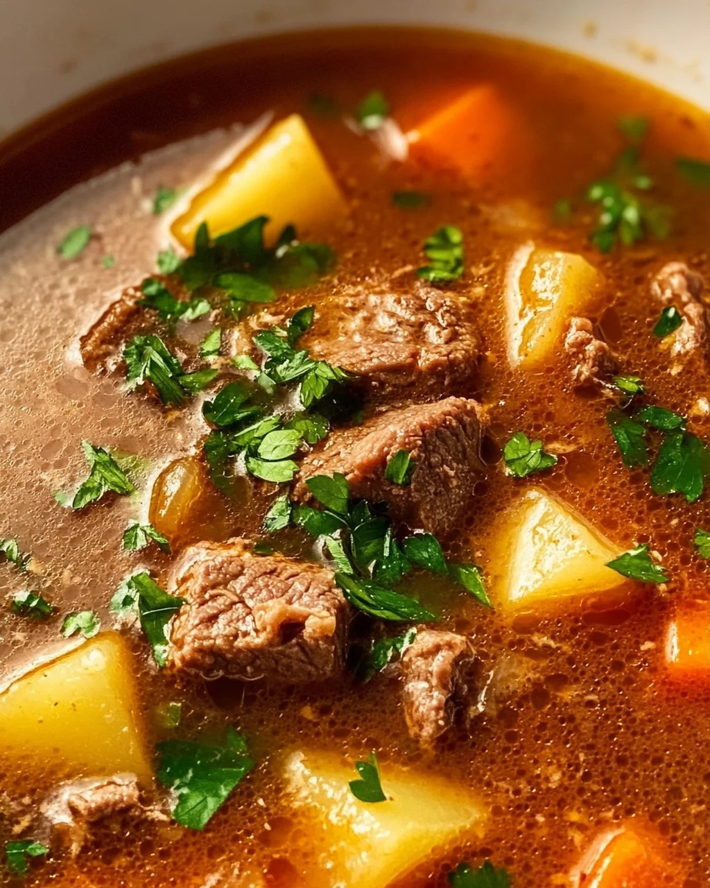 Herzhafte serbische Reisfleischsuppe