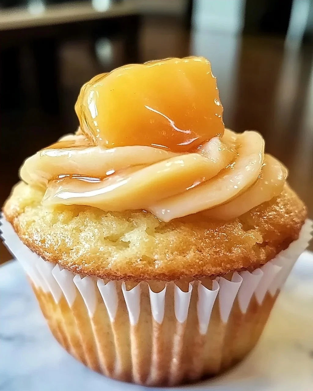 Honig Pfirsich Frischkäse Muffins zum Verlieben