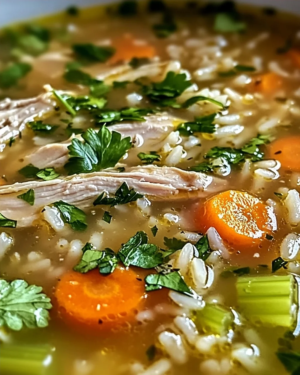 Hühner-Reis-Suppe mit speziellem Kräuter-Extrakt