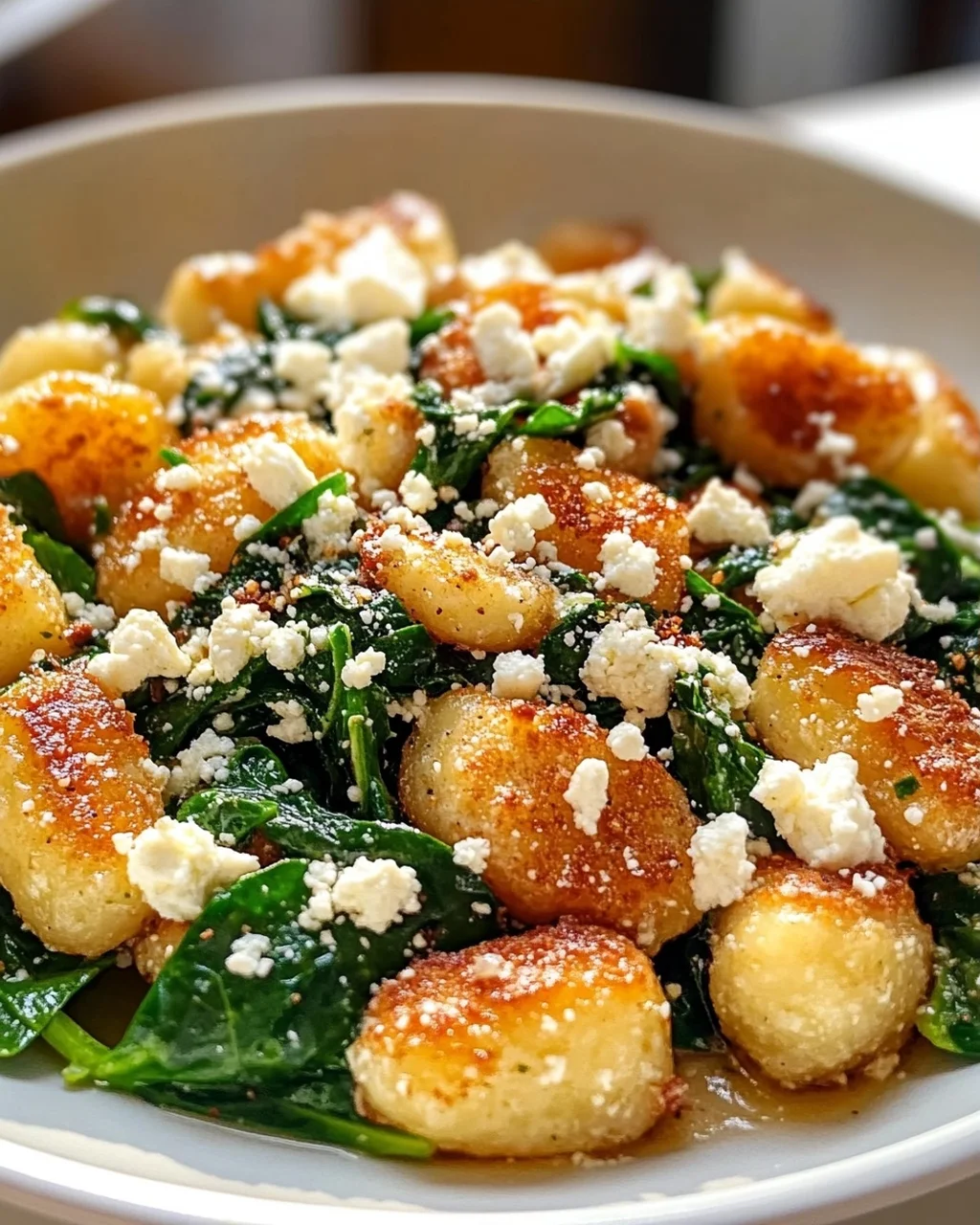 Knusprige Gnocchi mit Spinat und Feta: Dein schnelles Rezept