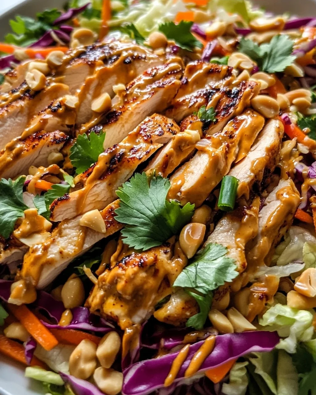 Köstlicher Thai Erdnuss Hähnchen Salat Rezept – Schnell & Lecker!