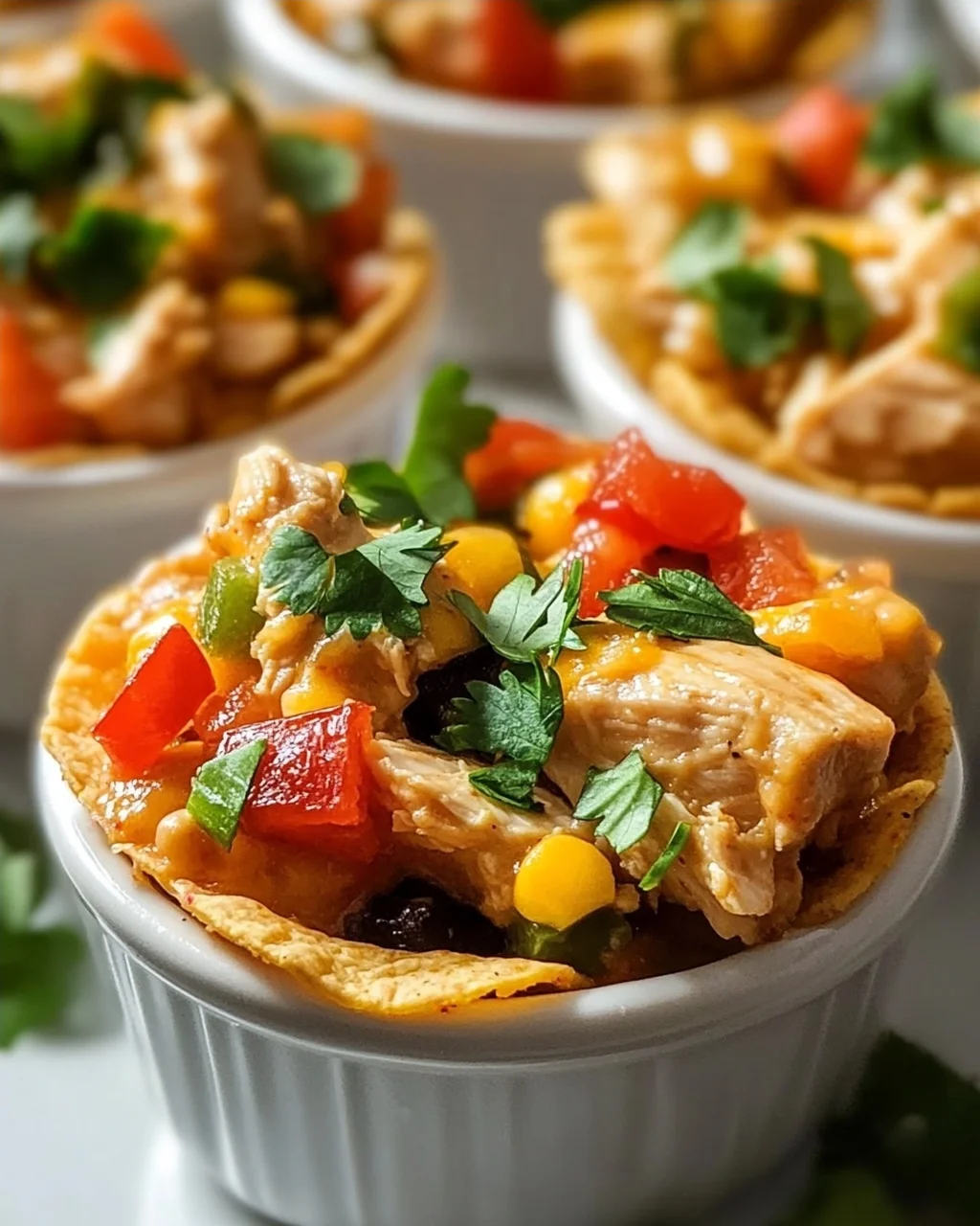Mini Crock Pot Fiesta Chicken Cups – Perfekt für Partys!