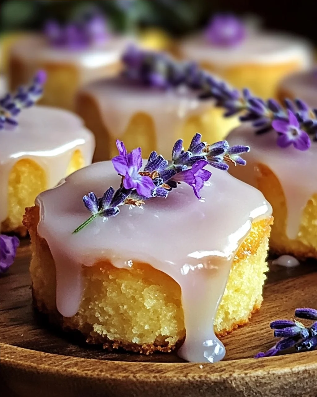Mini Zitronenkuchen mit Lavendelglasur für besondere Anlässe