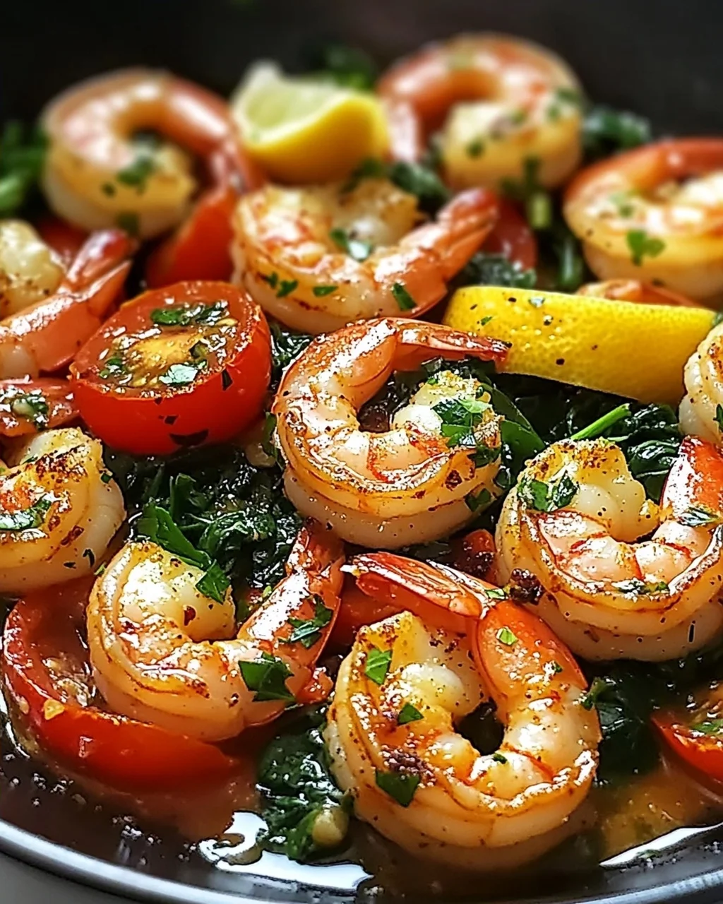 Mittelmeer Garnelen Pfanne mit Zitronen-Knoblauch-Sauce