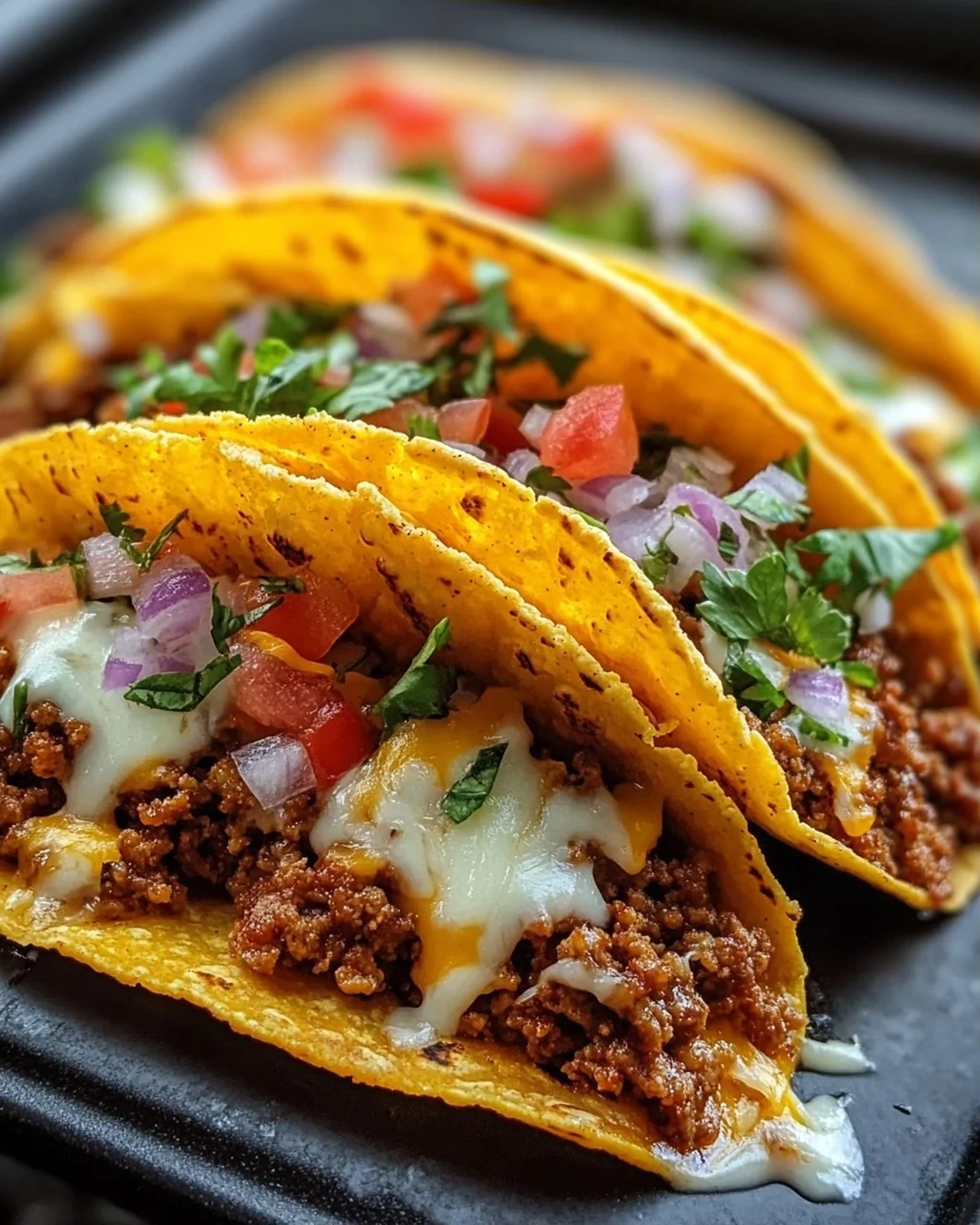 Ofen-gebackene käsige Tacos Knuspriges Gefülltes Rezept