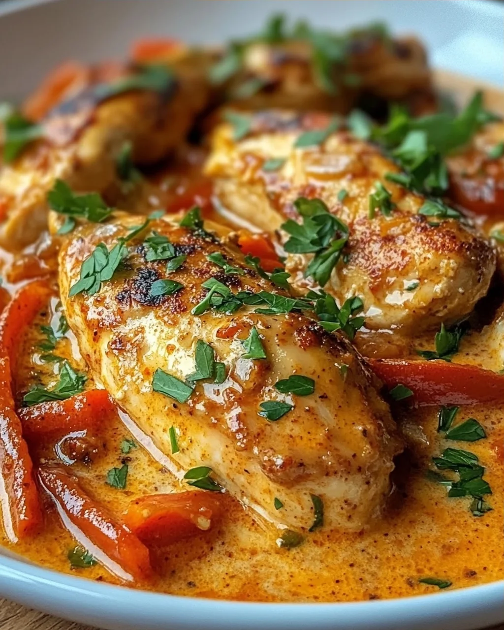 Paprika-Sahne-Hähnchen