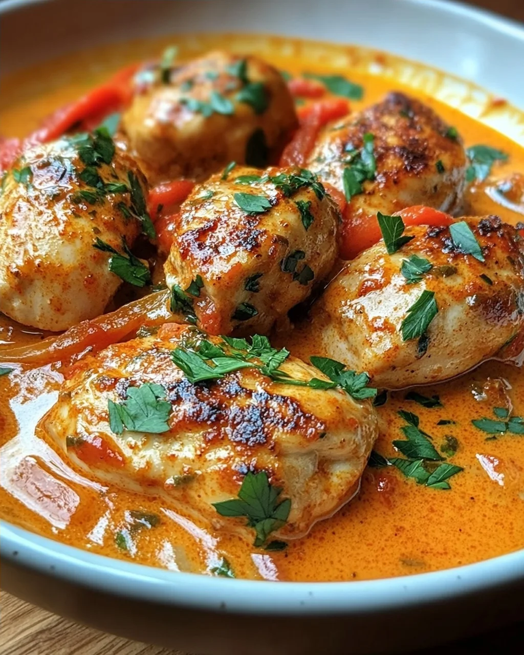 Paprika-Sahne-Hähnchen