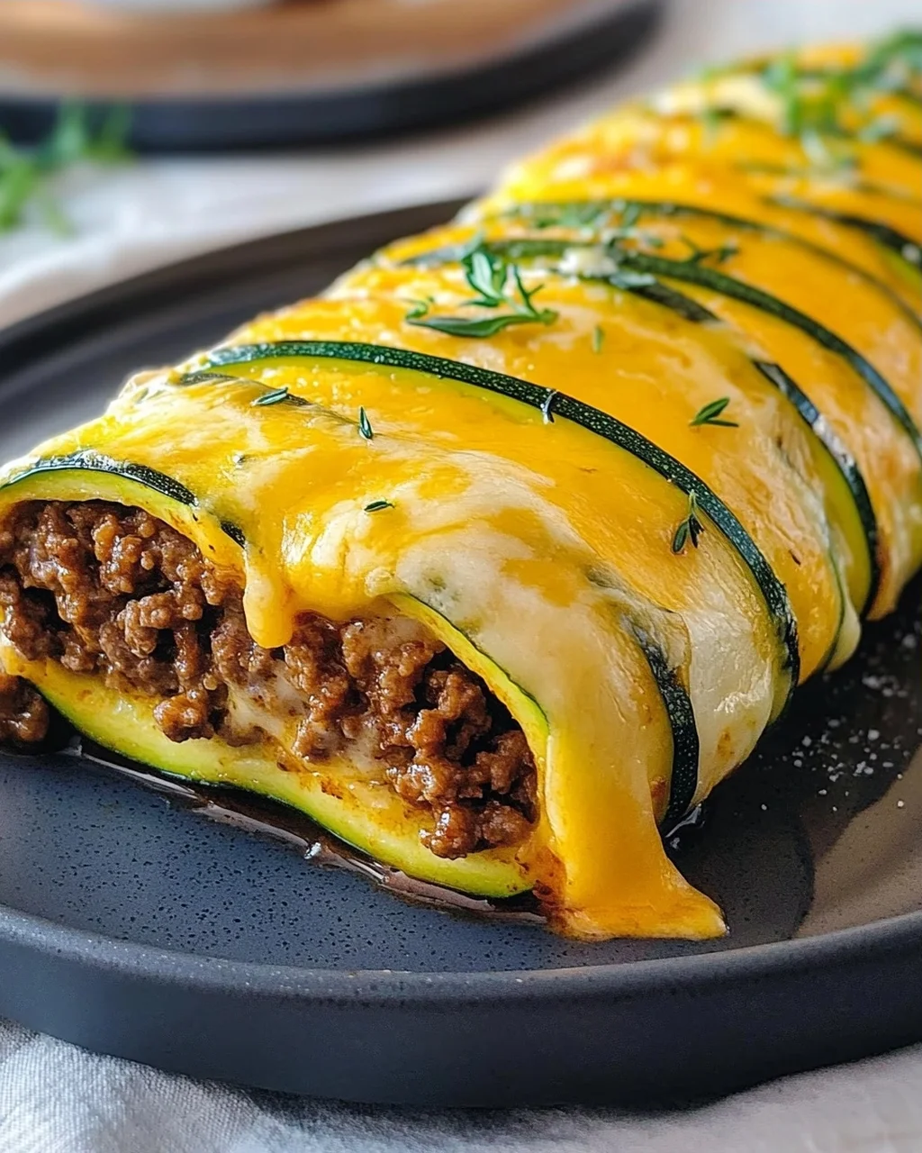 Savory Zucchini Ground Beef Roll Delight