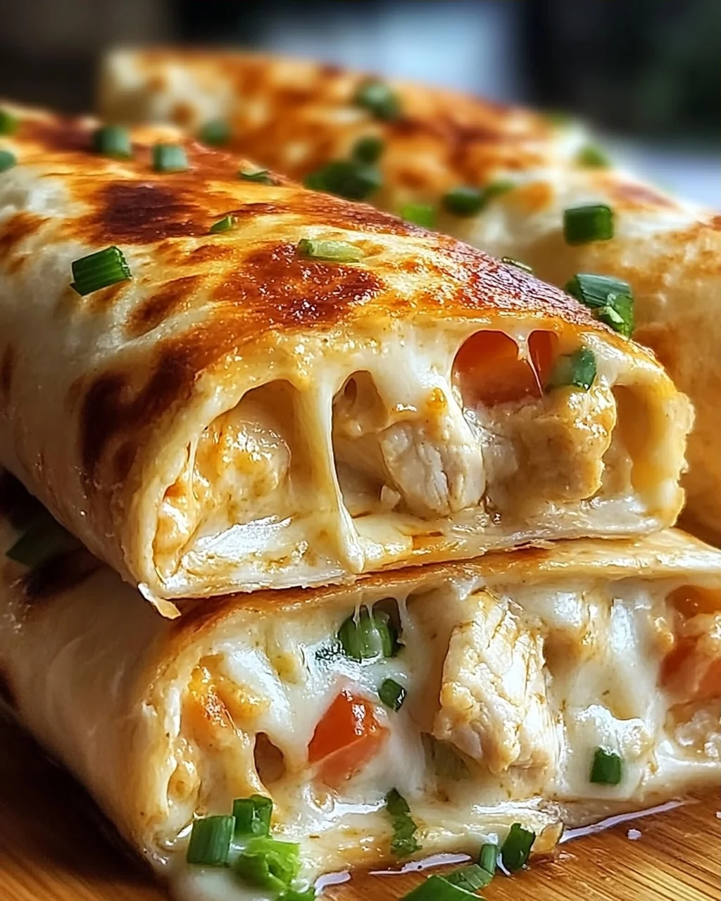 Schnelle Käse Knoblauch Hähnchen Wraps