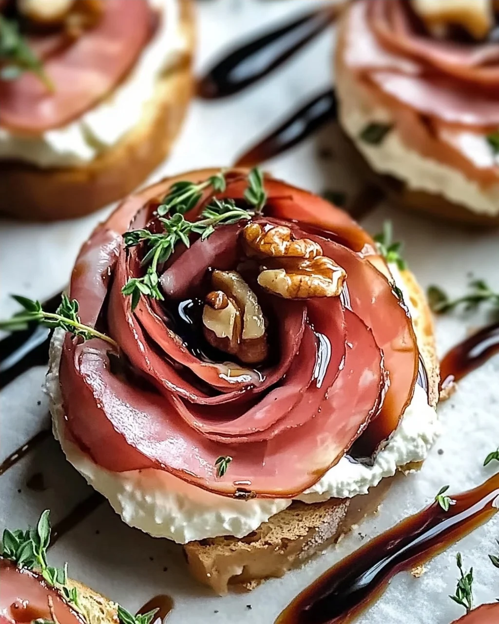 Schöne Prosciutto-Rose für festliche Anlässe