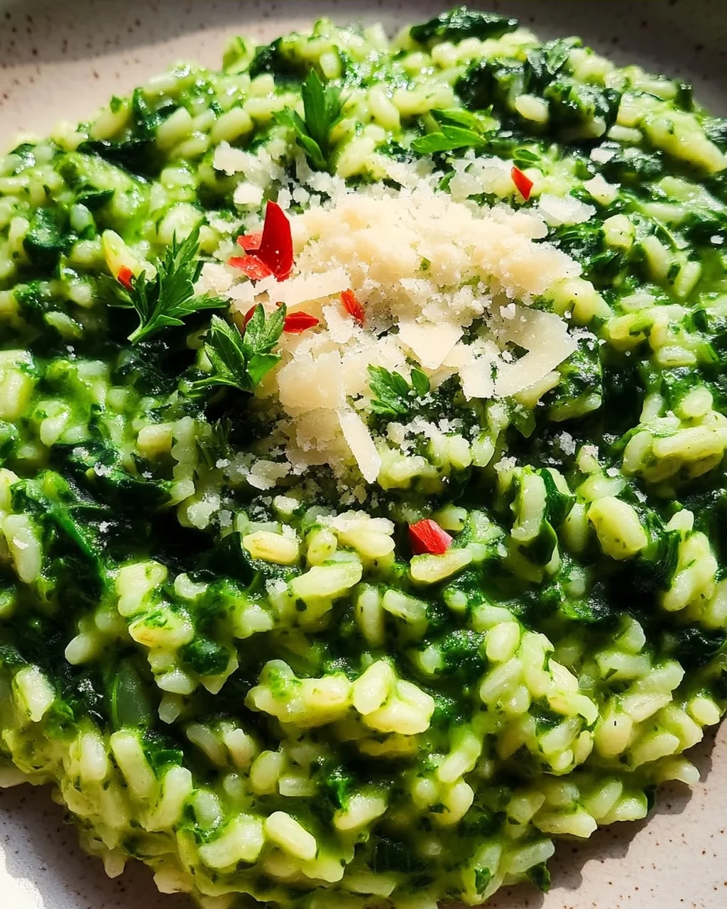 Spinat-Risotto mit frischen Kräutern