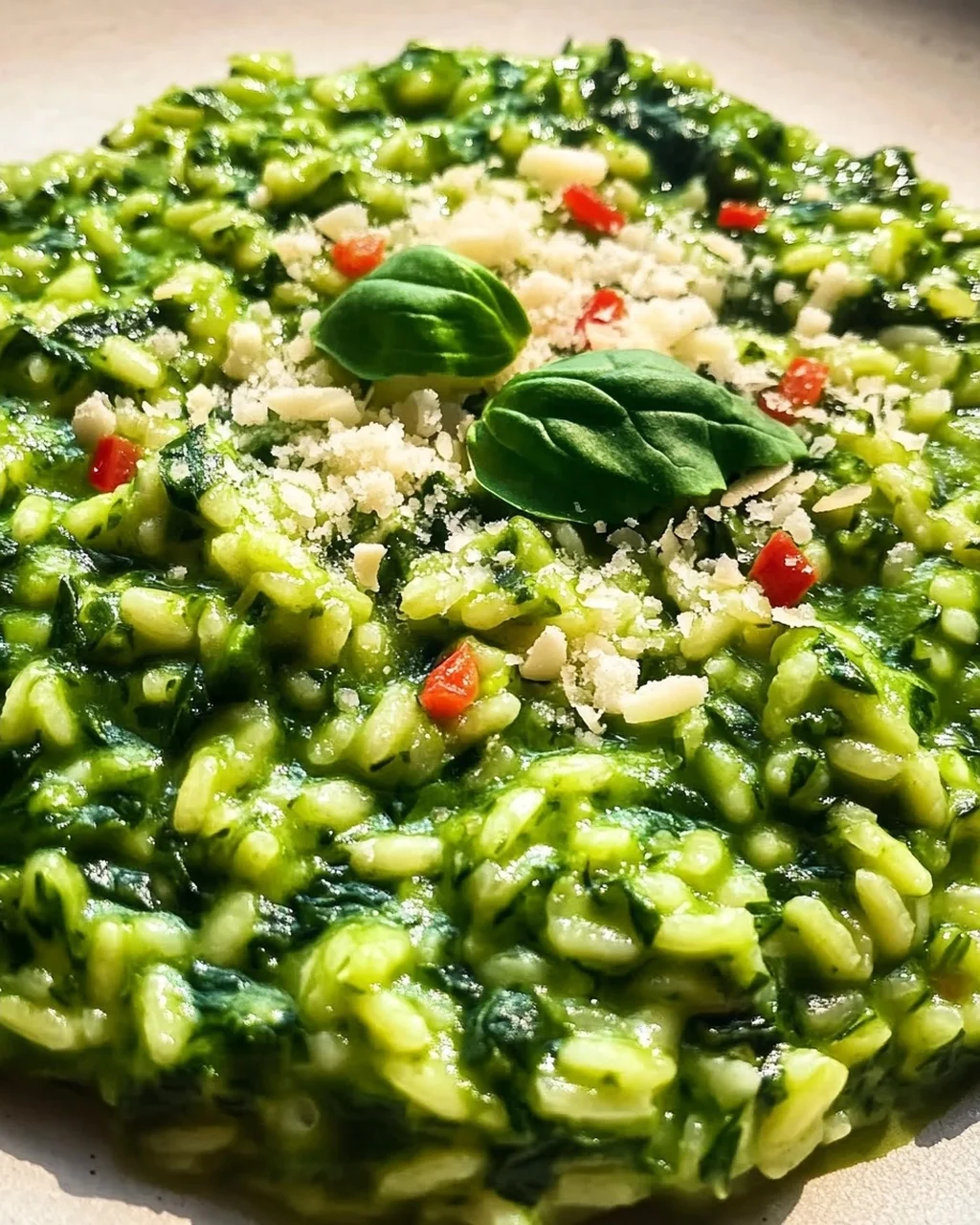 Spinat-Risotto mit frischen Kräutern