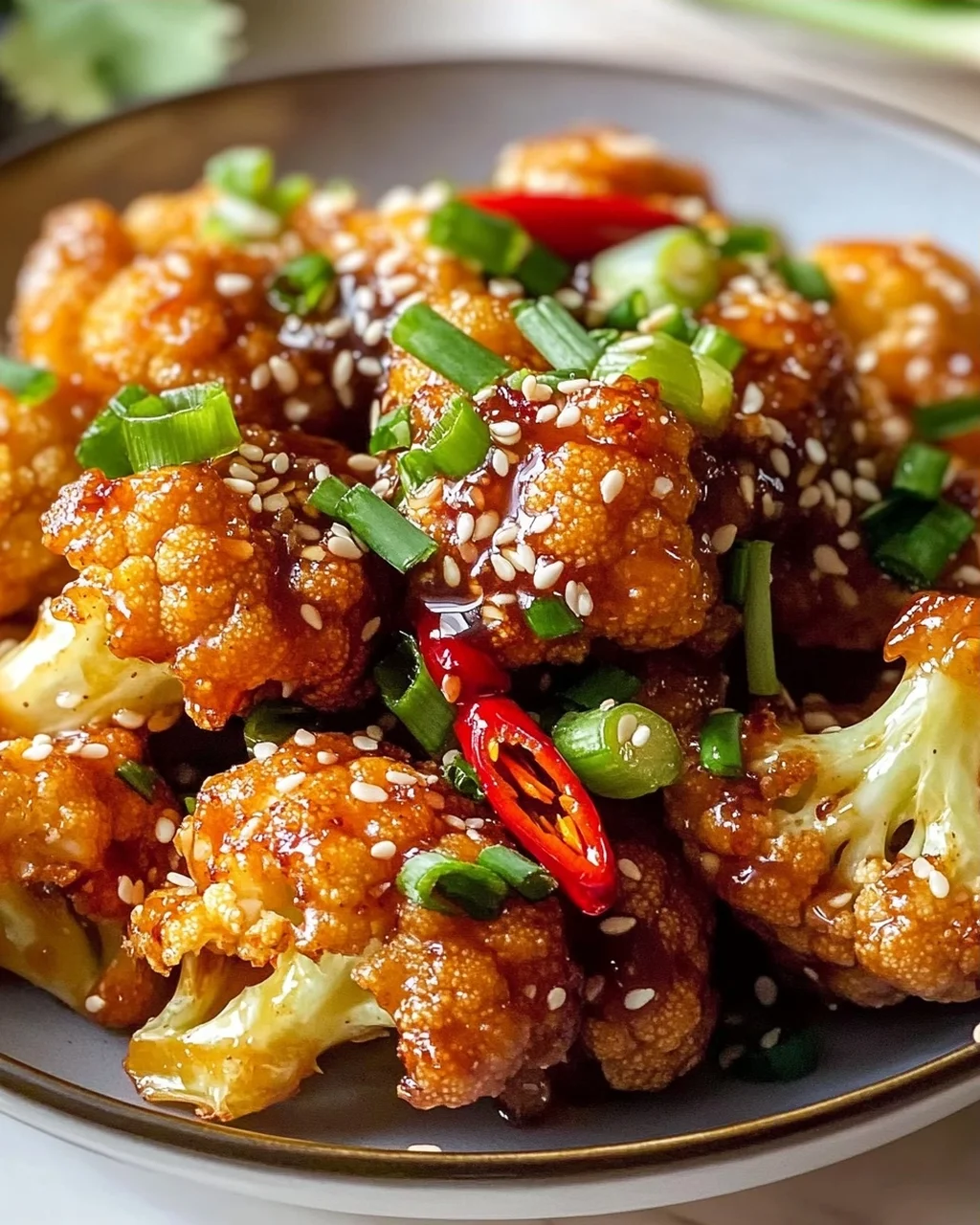 Sticky Sesame Cauliflower