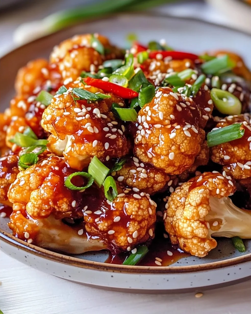 Sticky Sesame Cauliflower