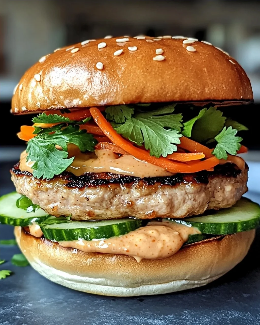 Thai Erdnuss Truthahn Burger für Genussfans