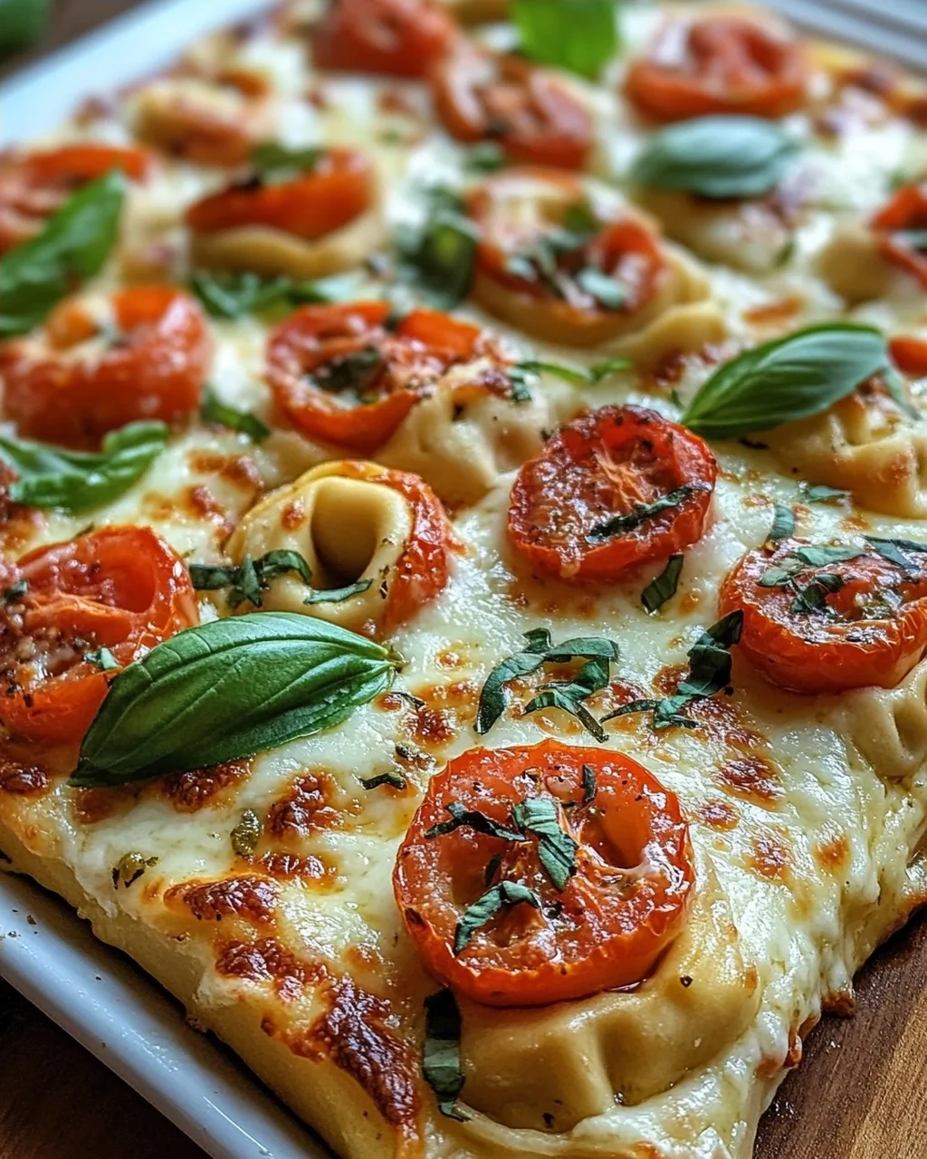 Tortellini-Auflauf mit Tomaten und Mozzarella (vegetarisches Rezept)