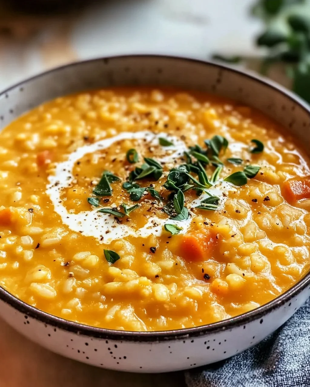 Vegane Kürbisreis Suppe: Cremig, Einfach & Lecker!