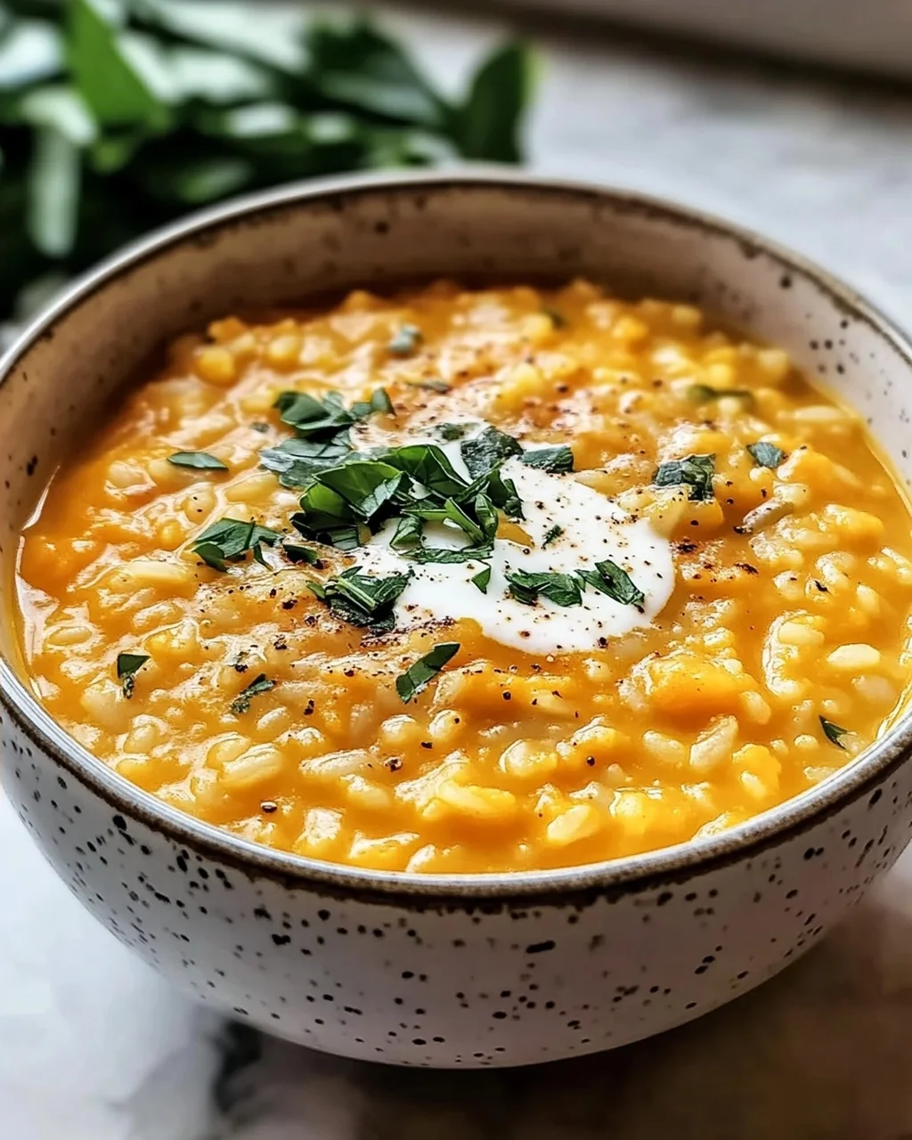 Vegane Kürbisreis Suppe: Cremig, Einfach & Lecker!