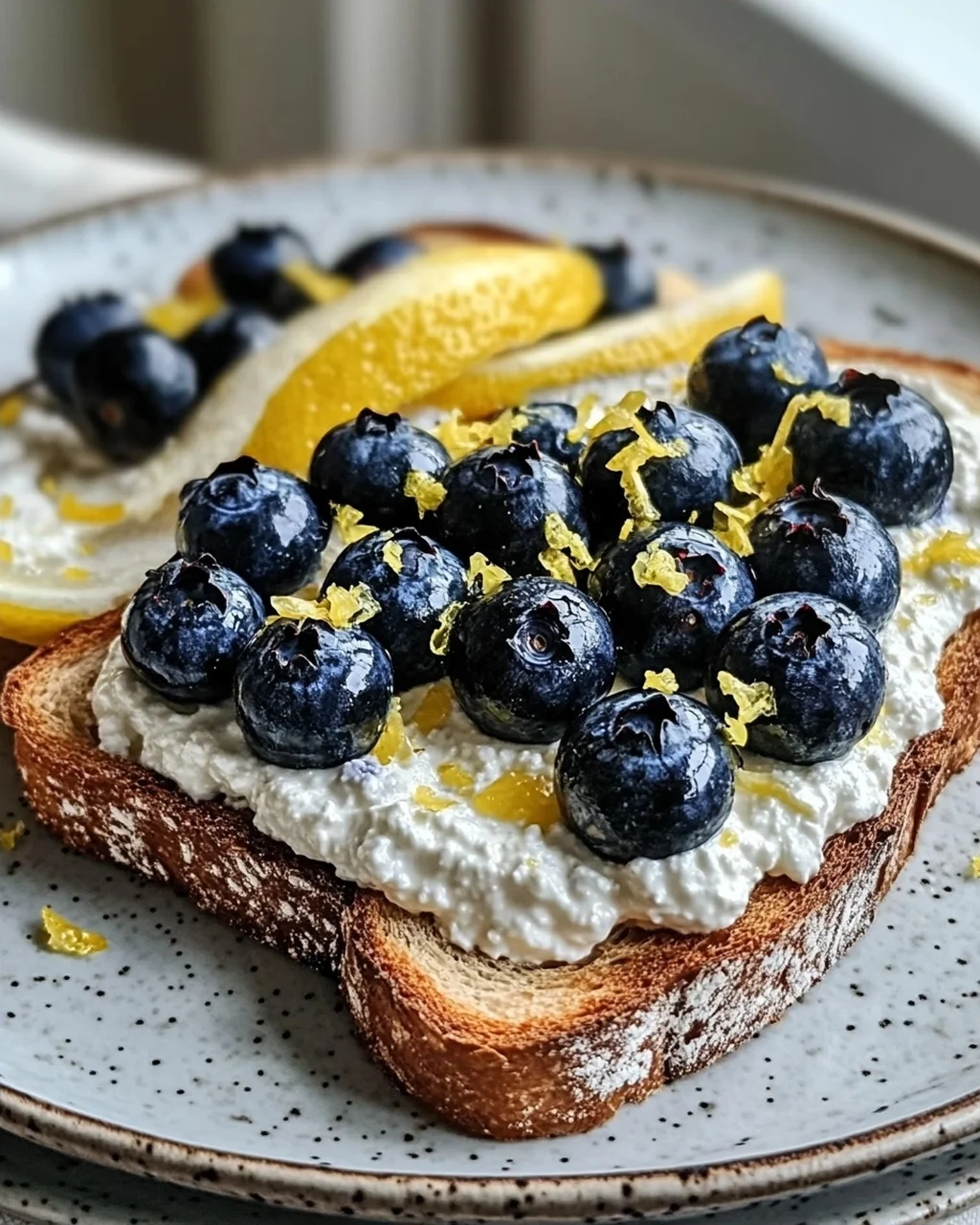Zitronen-Blaubeer-Ricotta-Toast für jeden Tag